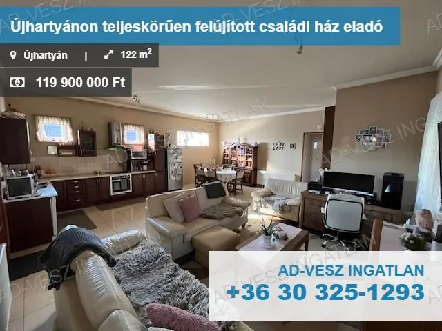 Eladó ház Újhartyán 122 nm
