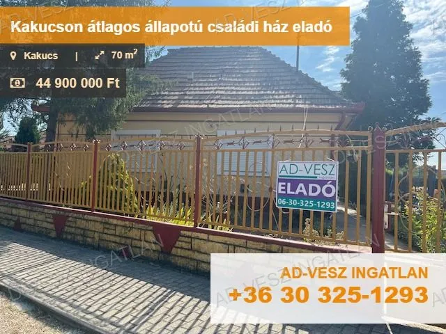 Eladó ház Kakucs 70 nm