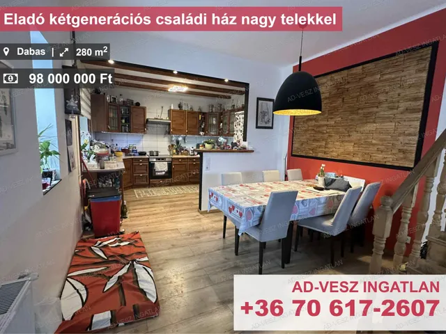 Eladó ház Dabas, Sári 280 nm