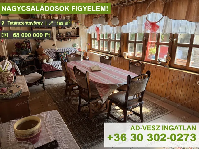 Eladó ház Tatárszentgyörgy 169 nm