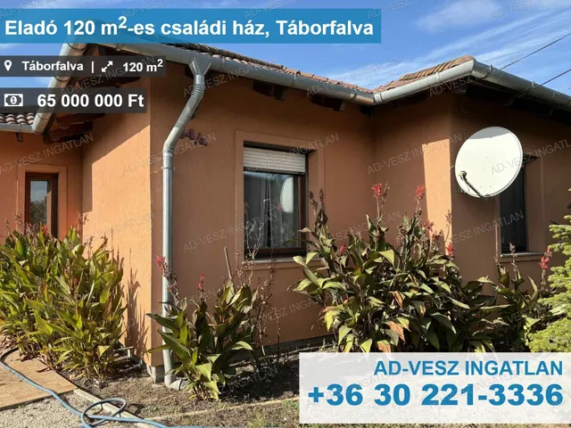 Eladó ház Táborfalva 120 nm