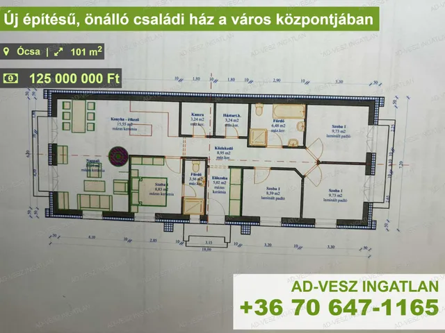 Eladó ház Ócsa 101 nm