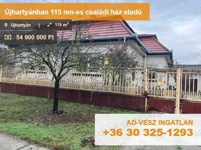 Eladó ház Újhartyán 115 nm