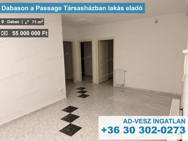 Eladó lakás Dabas 71 nm