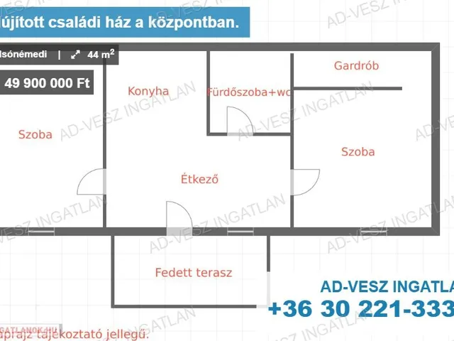 Eladó ház Alsónémedi 44 nm