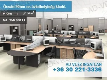 Kiadó kereskedelmi és ipari ingatlan Ócsa 90 nm