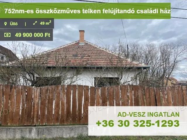 Eladó ház Üllő 49 nm