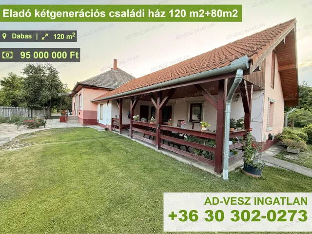 Eladó ház Dabas 120 nm