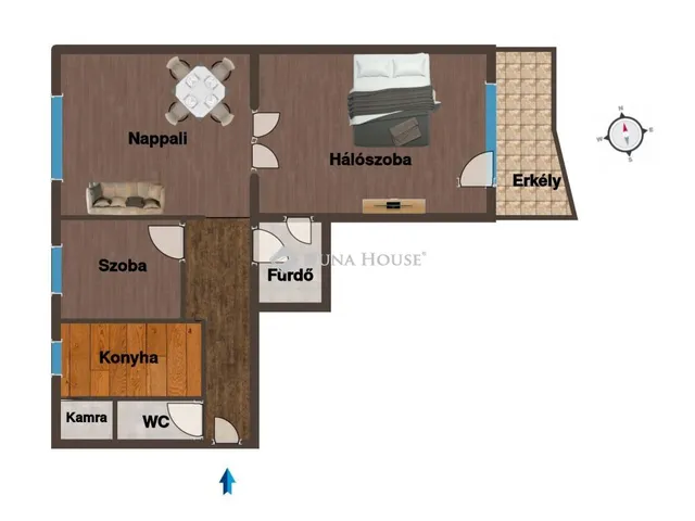 Kiadó lakás Budapest III. kerület, Árpád fejedelem útja 62 nm