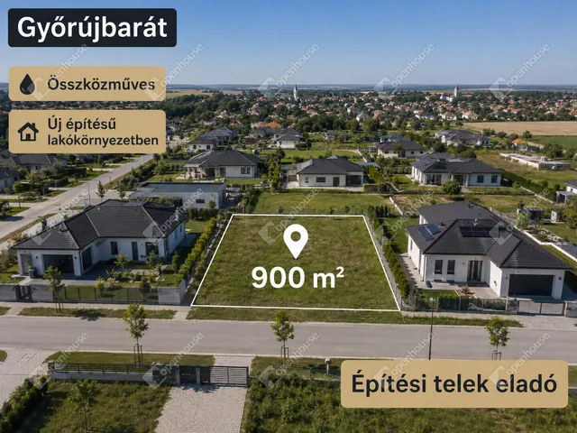 Eladó telek Győrújbarát 900 nm
