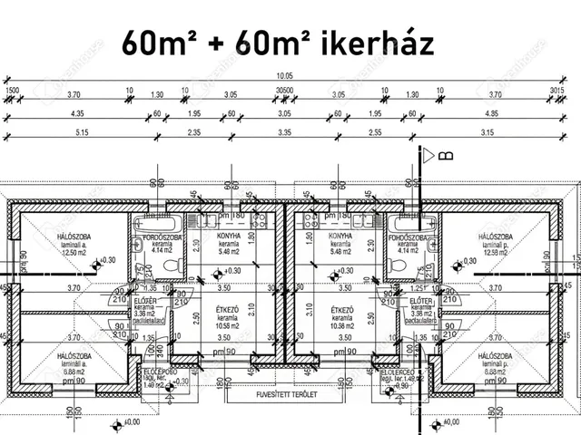 Eladó telek Bocskaikert 615 nm