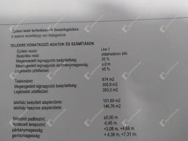 Eladó telek Ács 874 nm