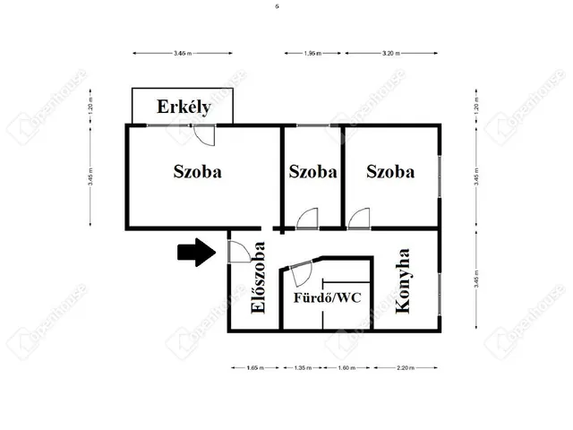 Eladó lakás Miskolc, Belváros 61 nm