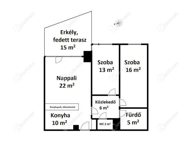 Eladó lakás Miskolc, Belváros 82 nm