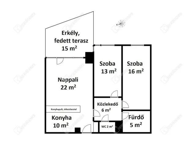 Eladó lakás Miskolc, Belváros 76 nm