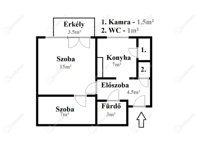 Eladó lakás Miskolc 39 nm