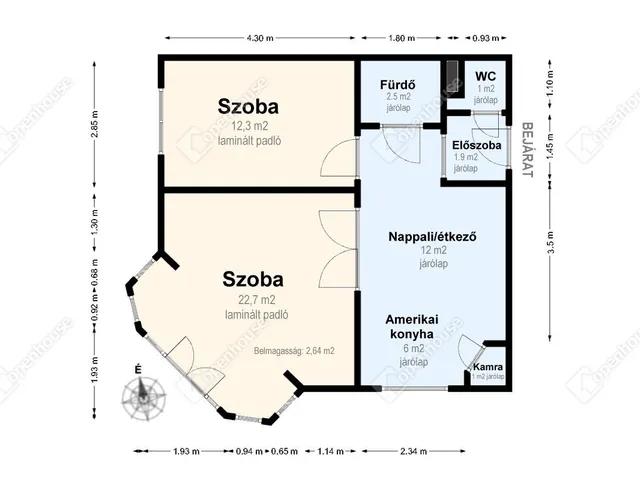 Eladó lakás Miskolc, Bodótető 59 nm