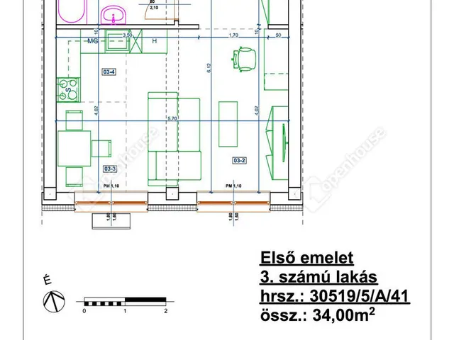 Eladó lakás Miskolc, Diósgyőr 34 nm