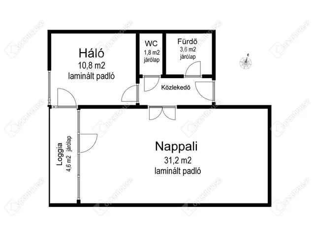 Kiadó lakás Miskolc, Belváros 53 nm