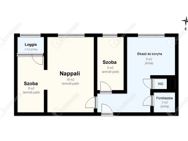 Eladó lakás Miskolc, Avas 54 nm