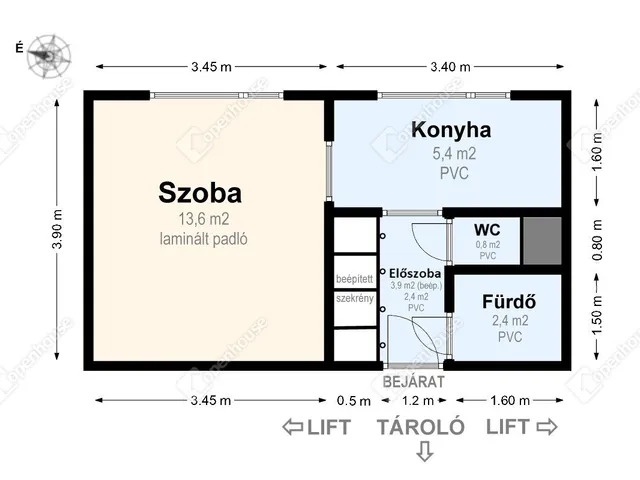 Eladó lakás Miskolc, Diósgyőr 26 nm