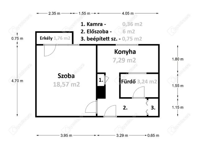 Eladó lakás Miskolc 35 nm