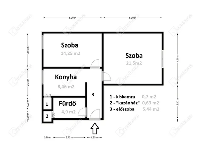 Eladó lakás Miskolc 55 nm