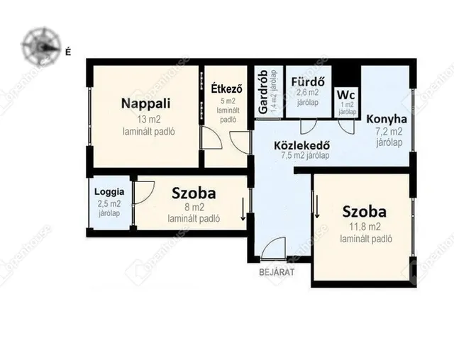 Eladó lakás Miskolc, Győri kapu 60 nm