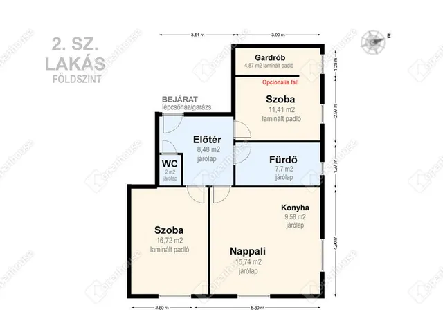 Eladó lakás Miskolc, Hejőcsaba 76 nm