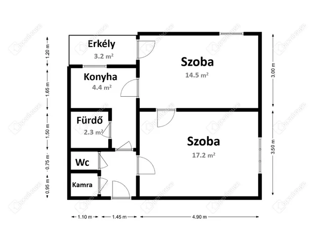 Eladó lakás Miskolc, Bulgárföld 45 nm