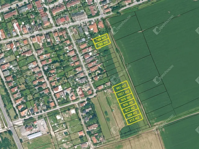 Eladó telek Mályi 1021 nm