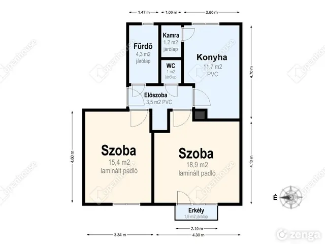Eladó lakás Sajóbábony 56 nm