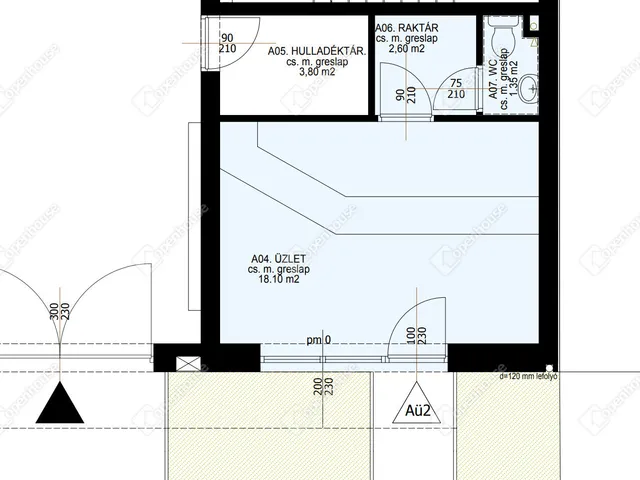 Eladó kereskedelmi és ipari ingatlan Szeged, Alsóváros 22 nm