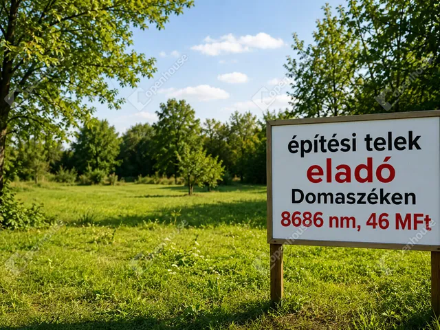 Eladó telek Domaszék 8686 nm