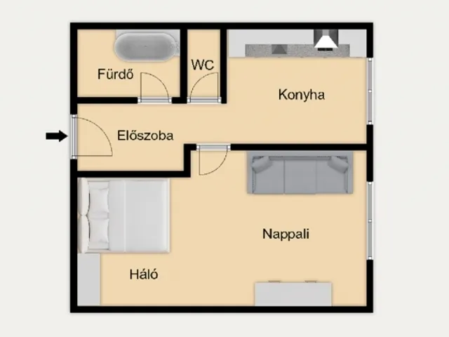 Kiadó lakás Szolnok 37 nm