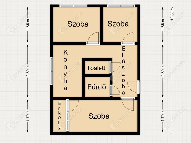 Eladó lakás Tatabánya, Gál István-lakótelep 55 nm