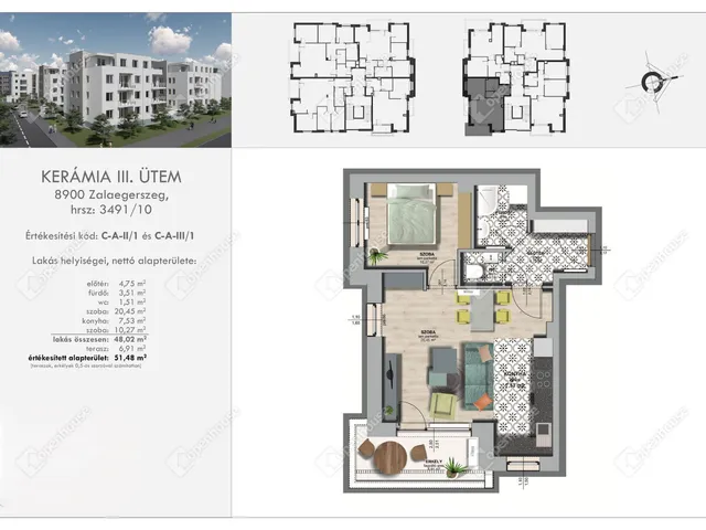 Eladó lakás Zalaegerszeg, Belváros 51 nm