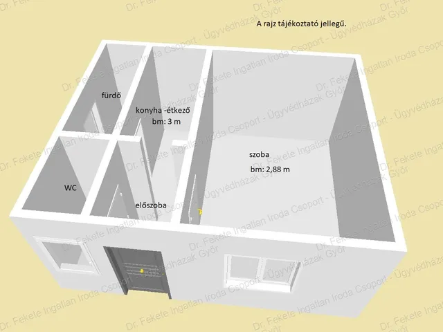 Eladó lakás Győr, Belváros, Tarcsay Vilmos 29 nm