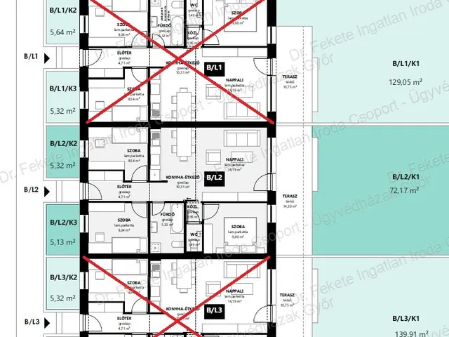 Eladó lakás Győrújbarát, VERESS P. (B tömb L2) KÖZÉPSŐ 74 nm