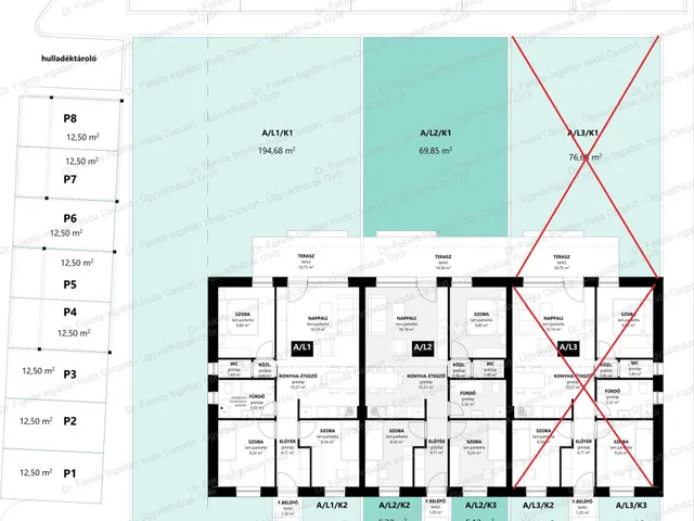 Eladó lakás Győrújbarát, VERESS P. (A tömb L1) SZÉLSŐ 72 nm