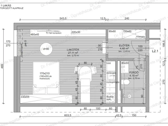 Eladó lakás Győr, Nádorváros, Szigethy A L1 36 nm