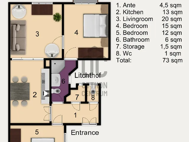 Eladó lakás Budapest VII. kerület, Belső-Erzsébetváros 73 nm