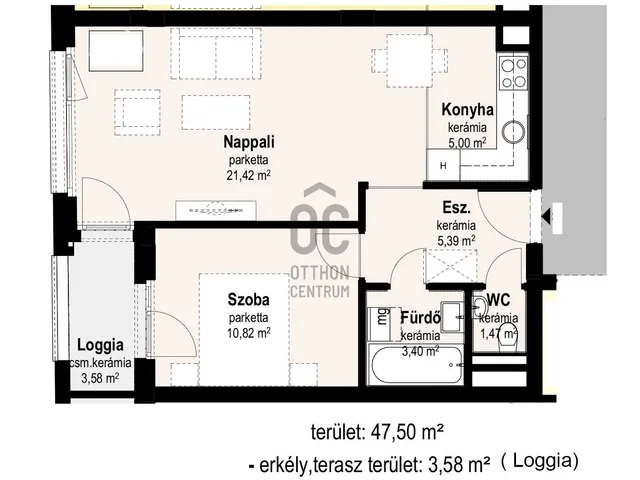 Eladó lakás Budapest VII. kerület, Belső-Erzsébetváros, Kertész utca 47 nm