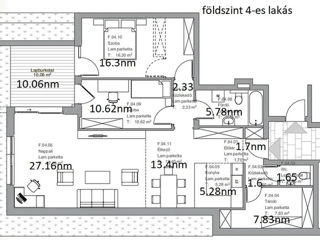 Eladó lakás Érd, Érdliget 94 nm