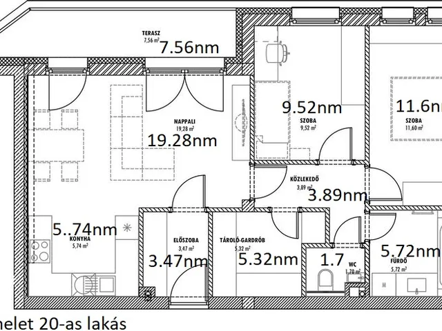 Eladó lakás Érd, Erzsébetváros 66 nm