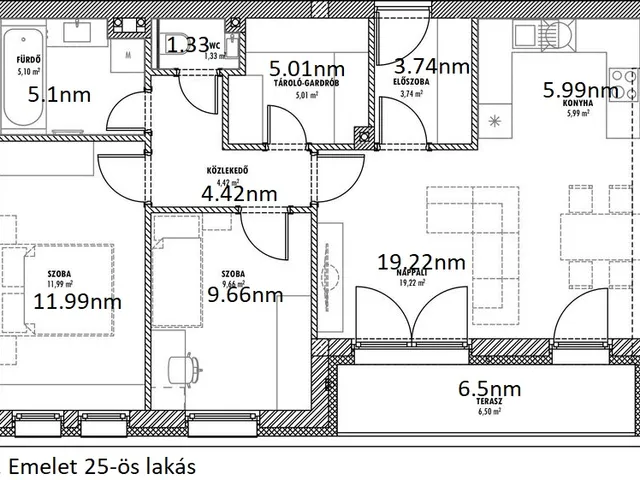 Eladó lakás Érd, Erzsébetváros 66 nm