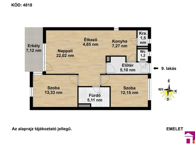 Eladó lakás Érd, Újfalu 72 nm