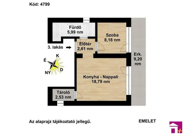 Eladó lakás Tárnok 38 nm