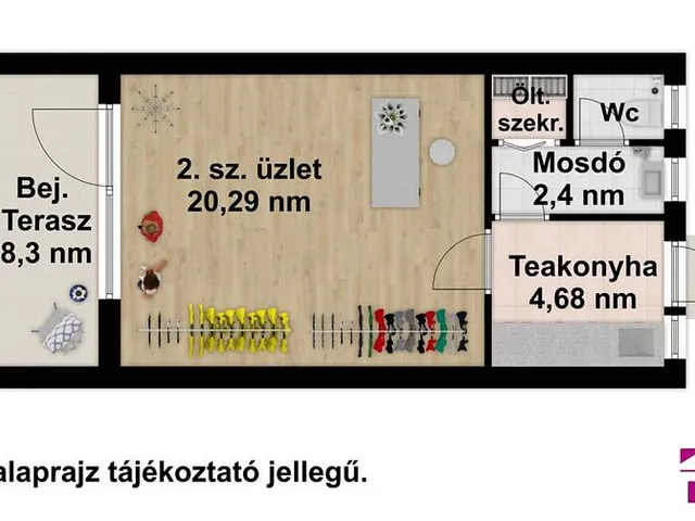 Kiadó kereskedelmi és ipari ingatlan Érd 37 nm