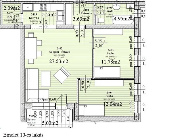 Eladó lakás Érd 68 nm